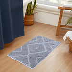 Bath Mat Classic Diamond Microfiber 2200 GSM (40x60 cm, Grey)