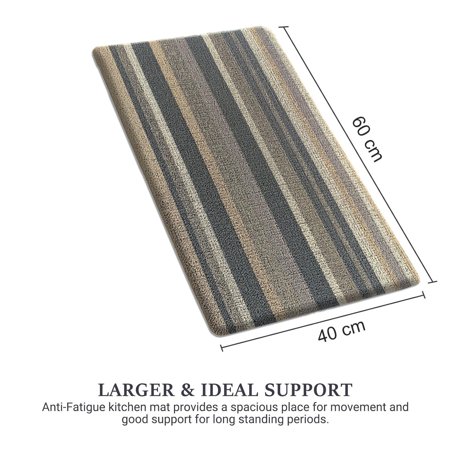 Cuba PVC Door Mats Anti Fatigue - Stripe Yellow (40x60 cm)