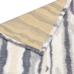 Sofa Cover for 5 Seater Tiger Print Plush Polyester ( 70x180 cm & 60x70 cm , Grey )