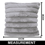 Luxurious Plush Cushion Cover (16 Inch x 16 Inch, Grey)