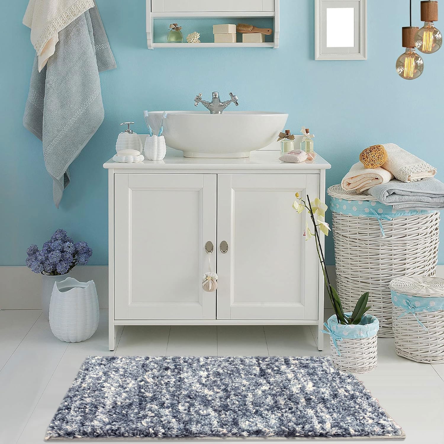 Hawaii Bath Mat Anti Skid (Charcoal, 45cm x 75cm)