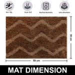 Scotland Waves Bathmat Pack Of 2 (38x58 cm , Sea Coffee)