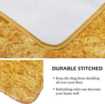 Hawaii Contour Rugs for Bathroom Set of 2(Gold, 45 x 75 Cm)
