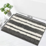 Florida Bath Mat 2200 GSM Pack of 2 (38x58 cm ,Grey)