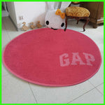 Round Bath mat for Bathroom (Pink, 65 x 65 cm)