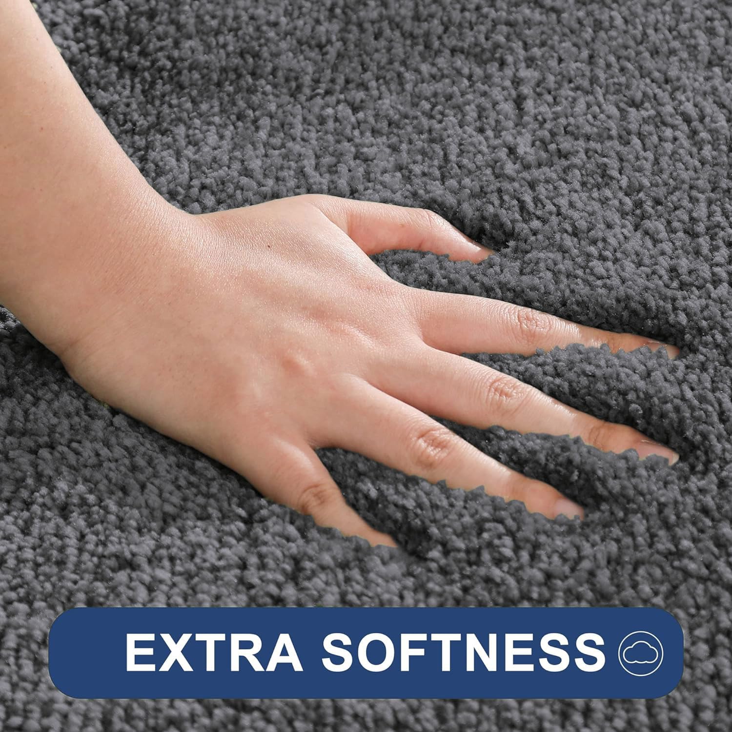Newman Microfiber Bathmat 2500 GSM (45X75 Cm-Grey)