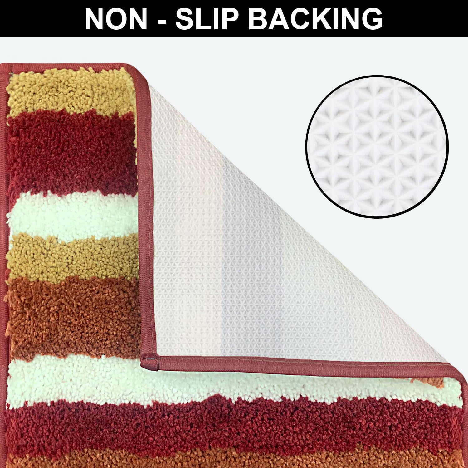 Italia Combo Door Mats for Home Pack of 2 (40x60 cm, cinnamon)