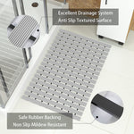 Shower Mat for Bathroom Anti Slip  (Grey, 17x24 Inch)