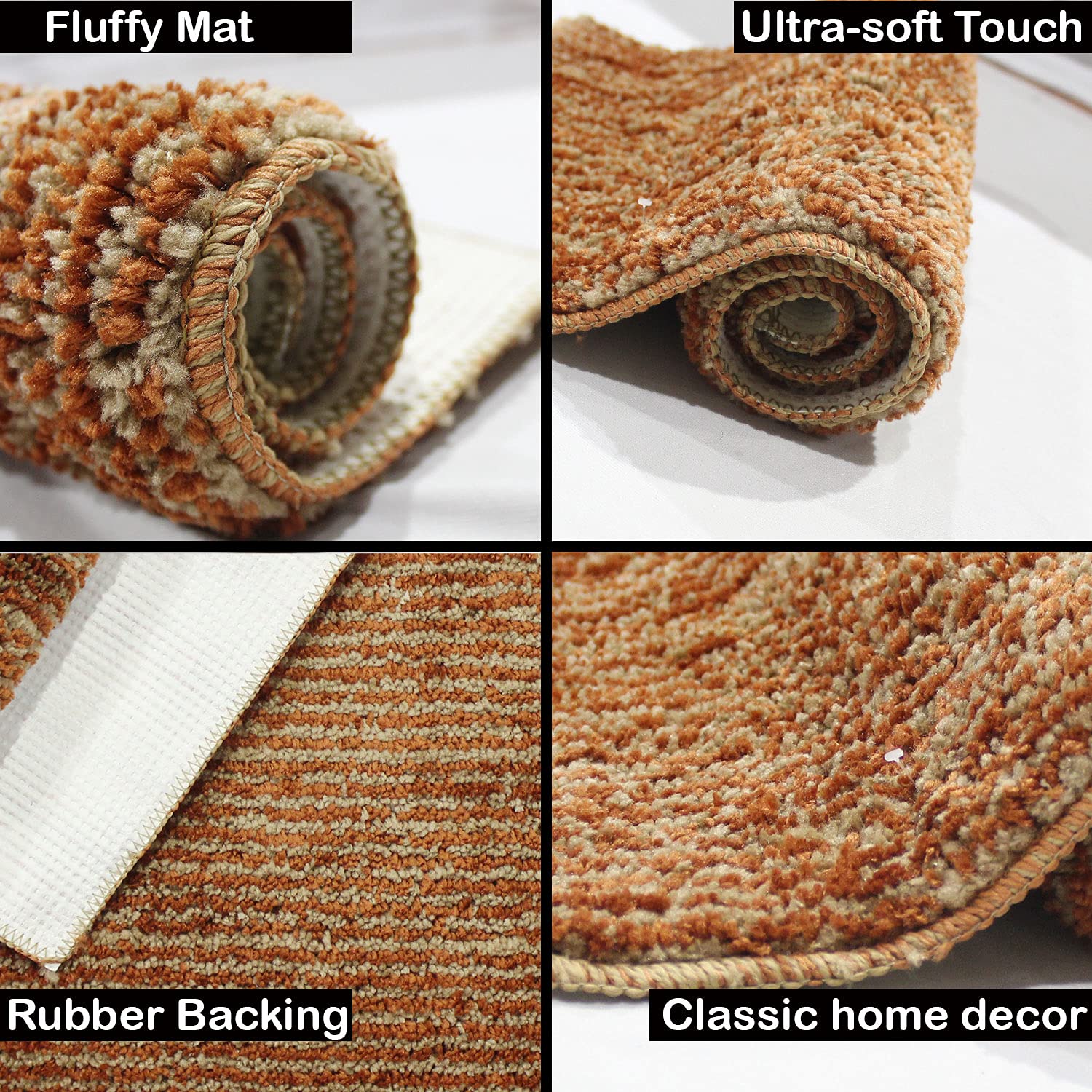 Bathmat 1600 GSM Microfiber Pack of 2 (Terra, 38cm x 58cm)