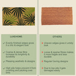 Coir Doormat for Home Entrance (Leaf Print Design ,71x45 cm)