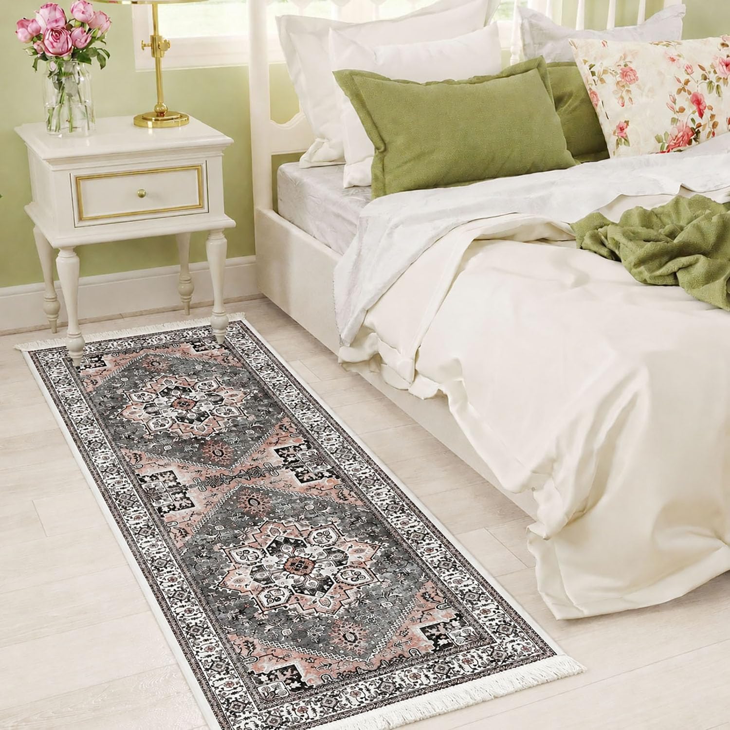 Polyester Floor Runner Persian Tribal Pattern Multi Color 150x56cm