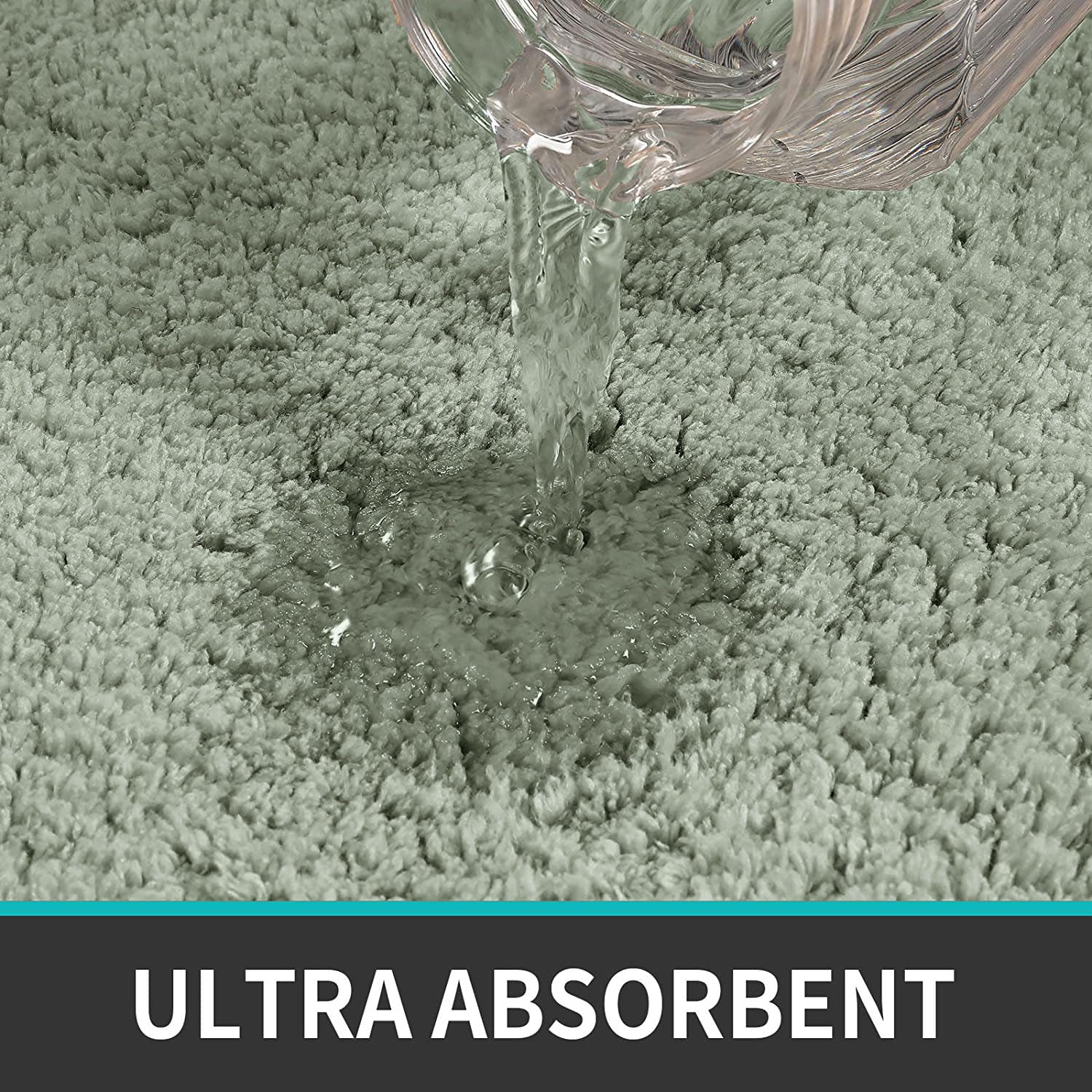 Vegas Microfiber Runner For Bedroom (2X5 Ft,Pastel Green)