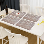 Curves Design Placemat for Dining Table Set of 4(30x45 CM Brown)