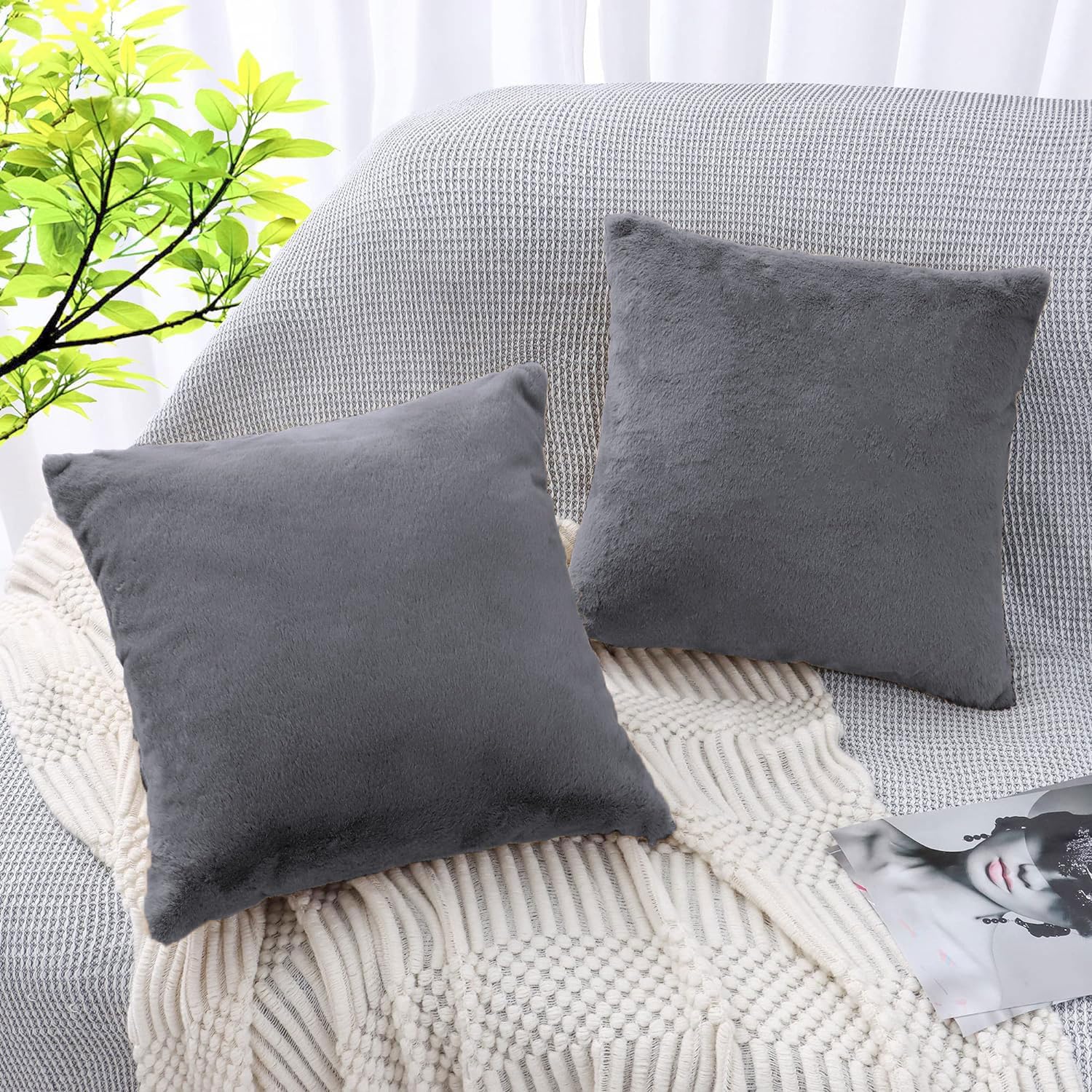 Rabbit Shape Carpet Grey 135 X 90 cm