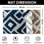 Macau Diamond Bath Mat (40x60 cm,Teal)