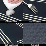 Rubber Doormat Anti Slip (Stripe Design ,35x58 cm)