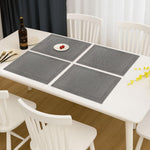 Dining Table Placemat Set of 4 (30x45 CM Black)