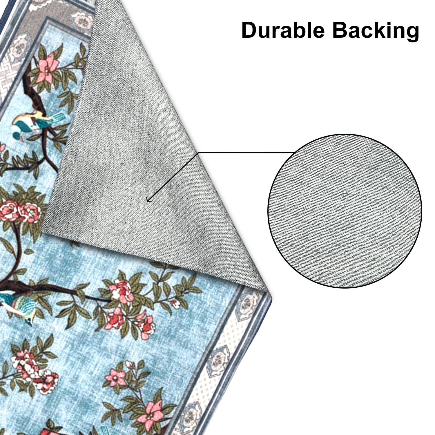 Polyester Printed Handmade Carpet Birds kingdom (3X5 Feet Multicolour)