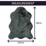 Rabbit Shape Carpet Grey 135 X 90 cm