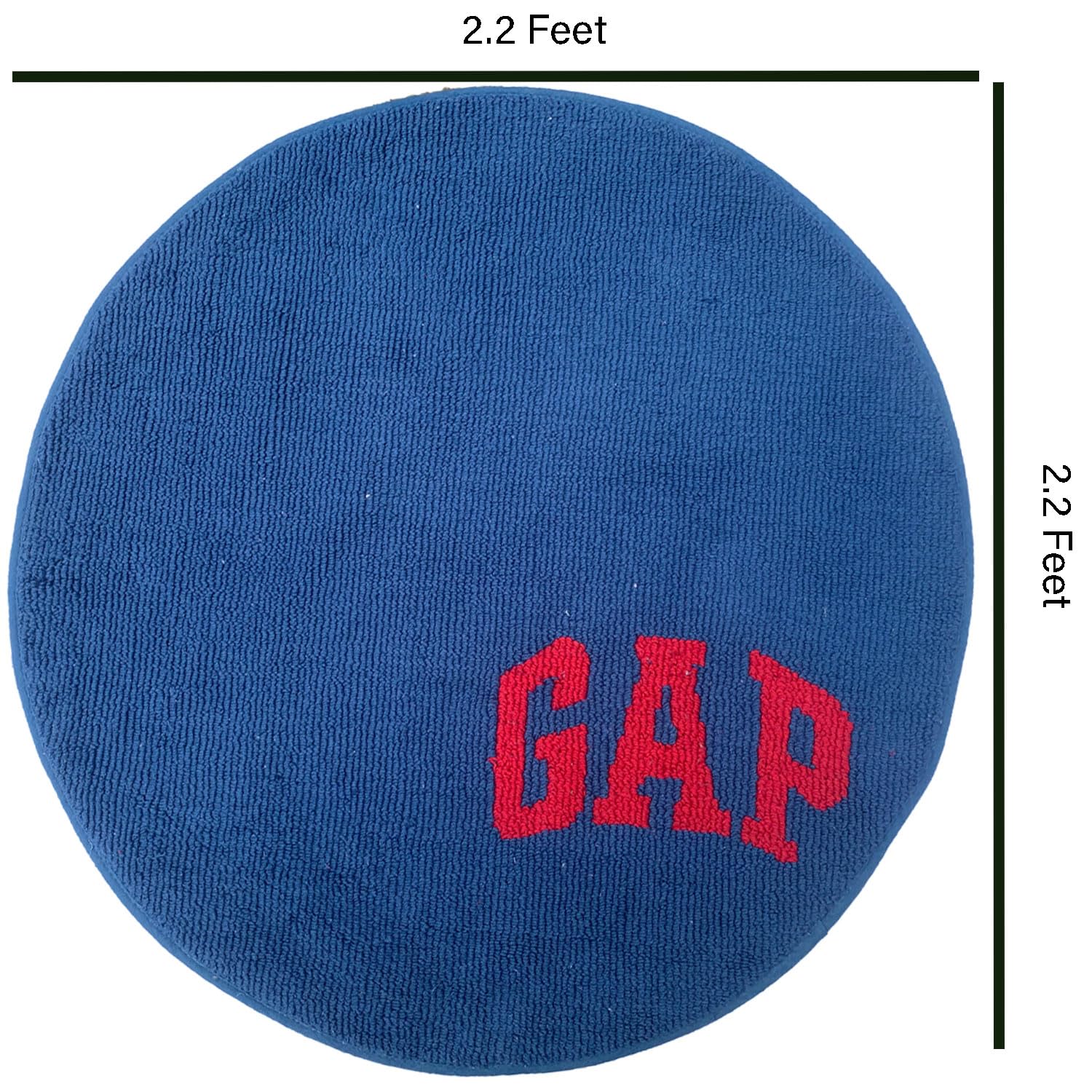 Round Bath mat for Bathroom (Blue, 65 x 65 cm)