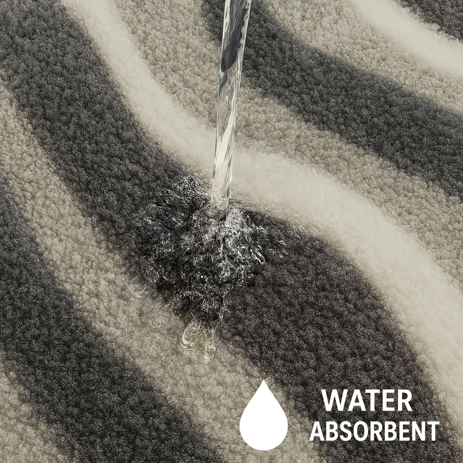 Canada Bath Mat Multi Waves (40x60 cm, Silver)