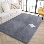 Sensuous Carpet for Bedroom (Grey, 3x5 Feet)
