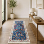 Polyester Floor Runner  Imperial Medallion Pattern Multi Color 150x56cm