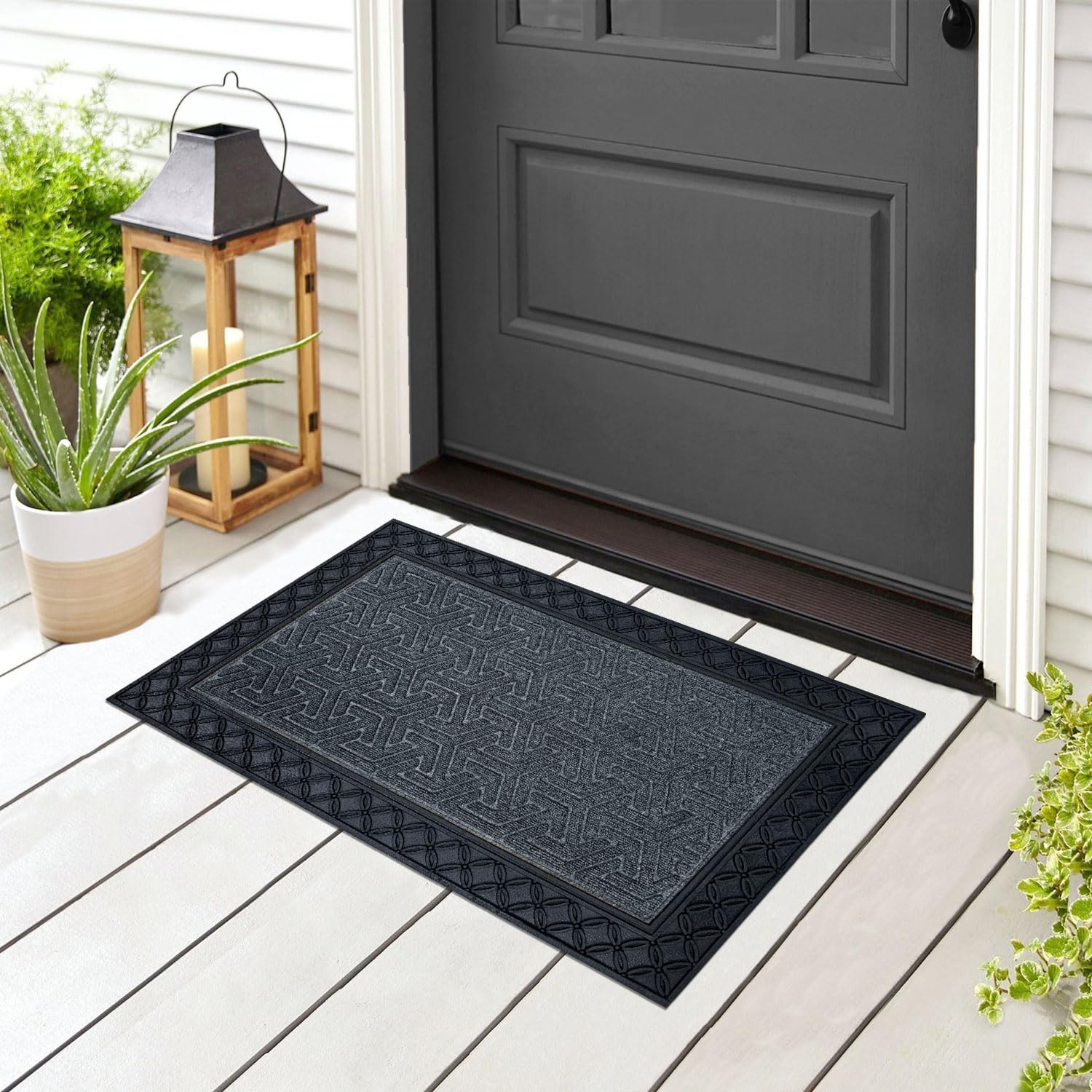 Coir Rubber Door Mat (Grey, 45 x 75cm)
