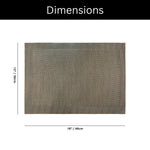 Placemat for Dining Table Set of 6(30x45 CM Brown)