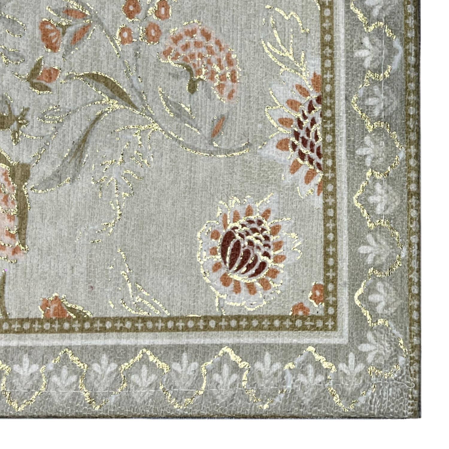 Polyester Floral Mist Runner for Bedroom (2x5 Feet, Multicolor)