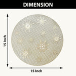 Round Table Placemats for Dining Table Set Of 2 (Gold)