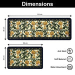 Kitchen Mat Combo  (116x36 & 58x36 cm,Yellow)