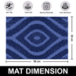 Scotland Diamond Bathmat Mat Pack Of 2 (38x58 cm, Navy)