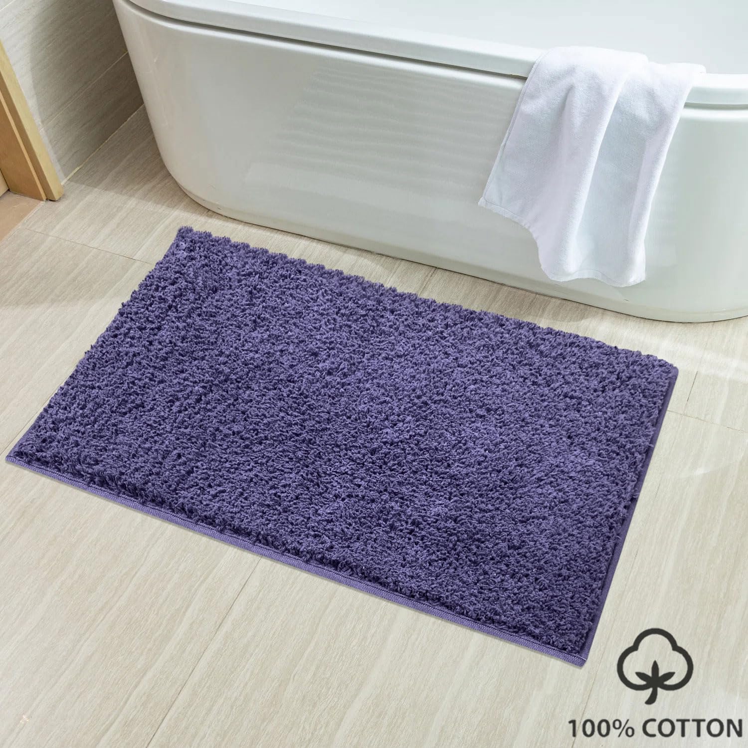 Colosseum Bath Mat 100% Cotton (40x60 cm,Navy Blue)