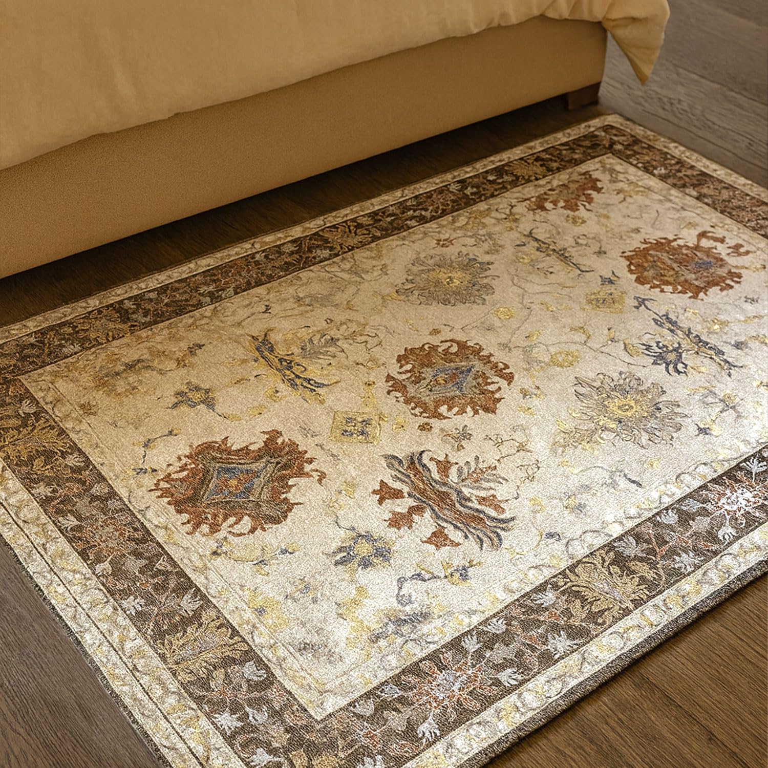 Polyester Vintage Carpet  (3x5 Feet, Multicolor, TPR)