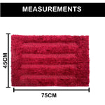 Bathmat 2500 GSM Microfiber Anti Skid (Maroon, 45cm x 75cm)