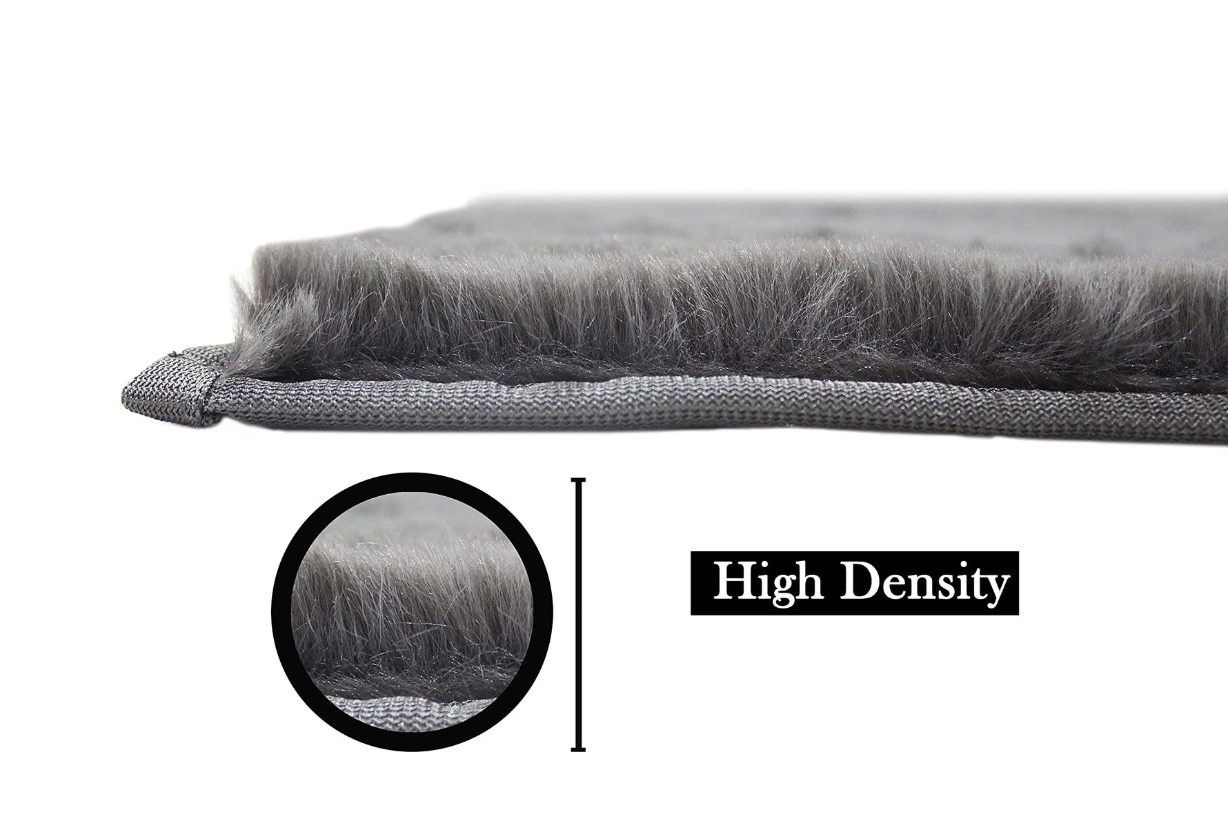 Rabbit Fur Soild Bath Mat (Grey, 45x75 cm)