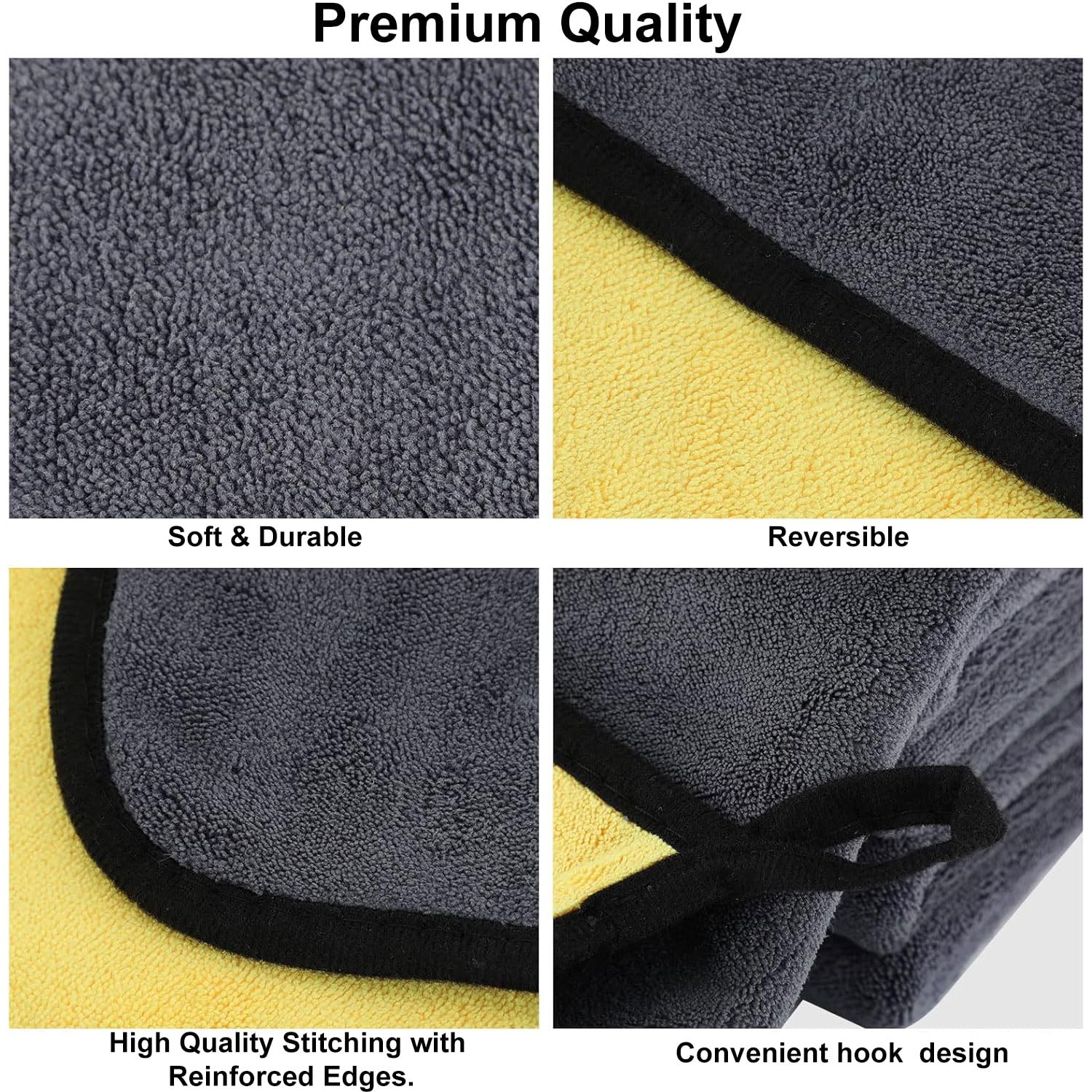 Cleaning Cloth Microfiber 600 GSM Multi-Color (30x40cm) Set of 8
