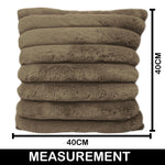 Luxurious Plush Cushion Cover (16 Inch x 16 Inch, Cocoa)