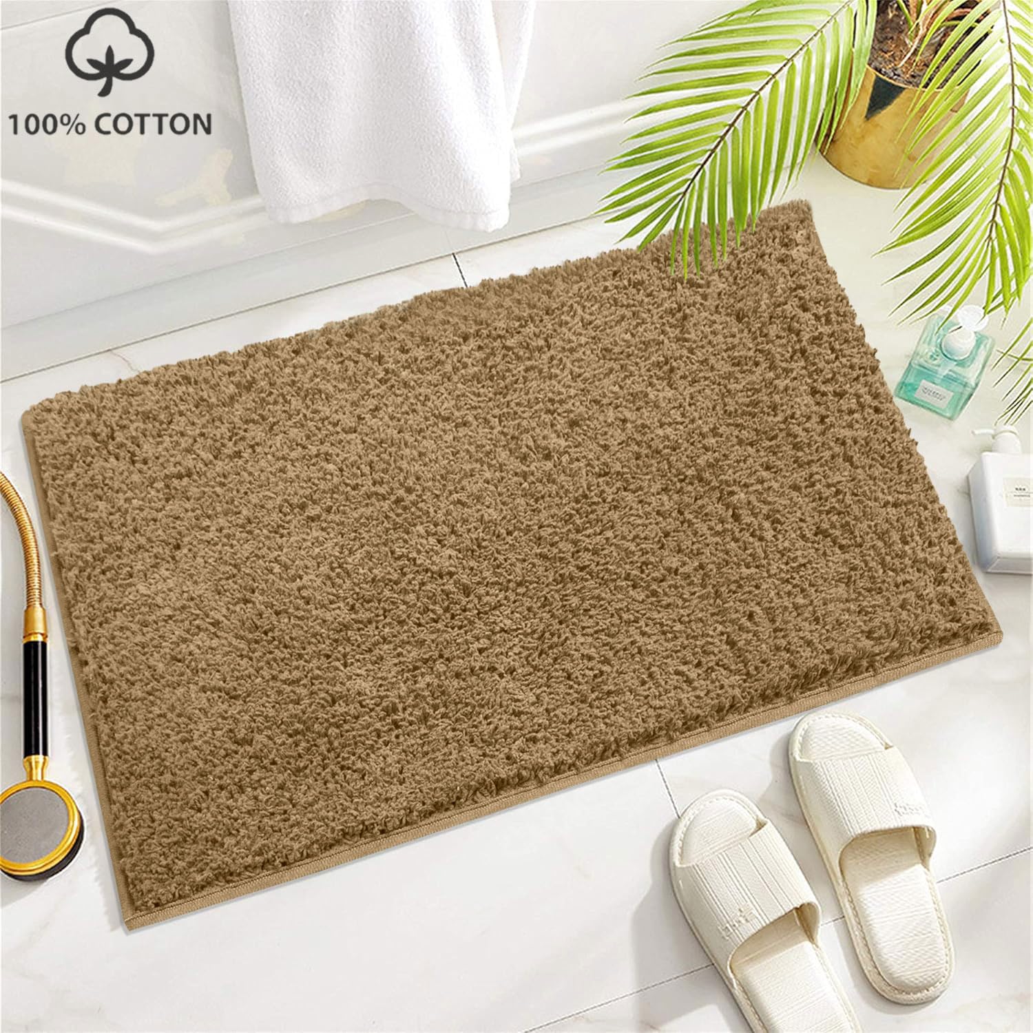 Colosseum Bath Mat 100% Cotton (40x60 cm,Chocolate)
