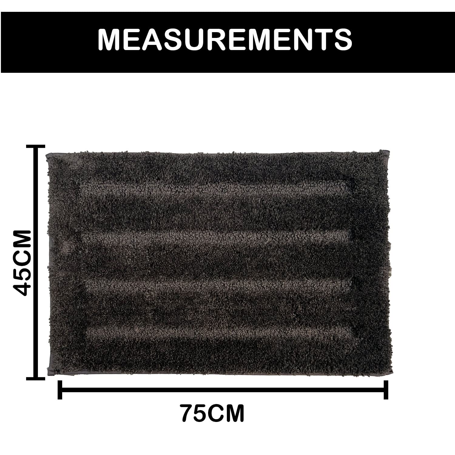 Bathmat 2500 GSM Microfiber (45cm x 75cm, Arabic Coffee)