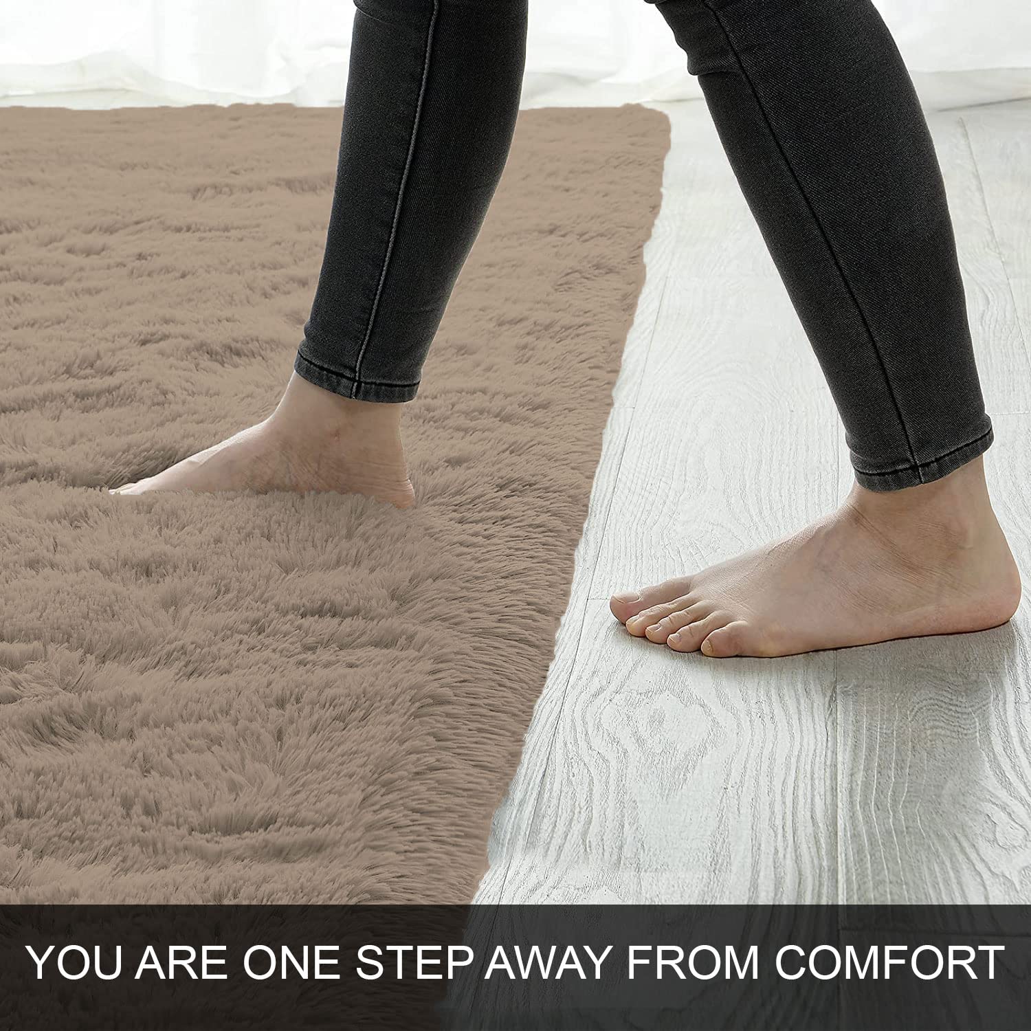 Carpets Marino Fur 2000 GSM (4x6 Ft, Taupe)