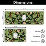 Kitchen Mat Combo  (116x36 & 58x36 cm,Green)