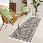 Polyester Floor Runner Persian Tribal Pattern Multi Color 150x56cm