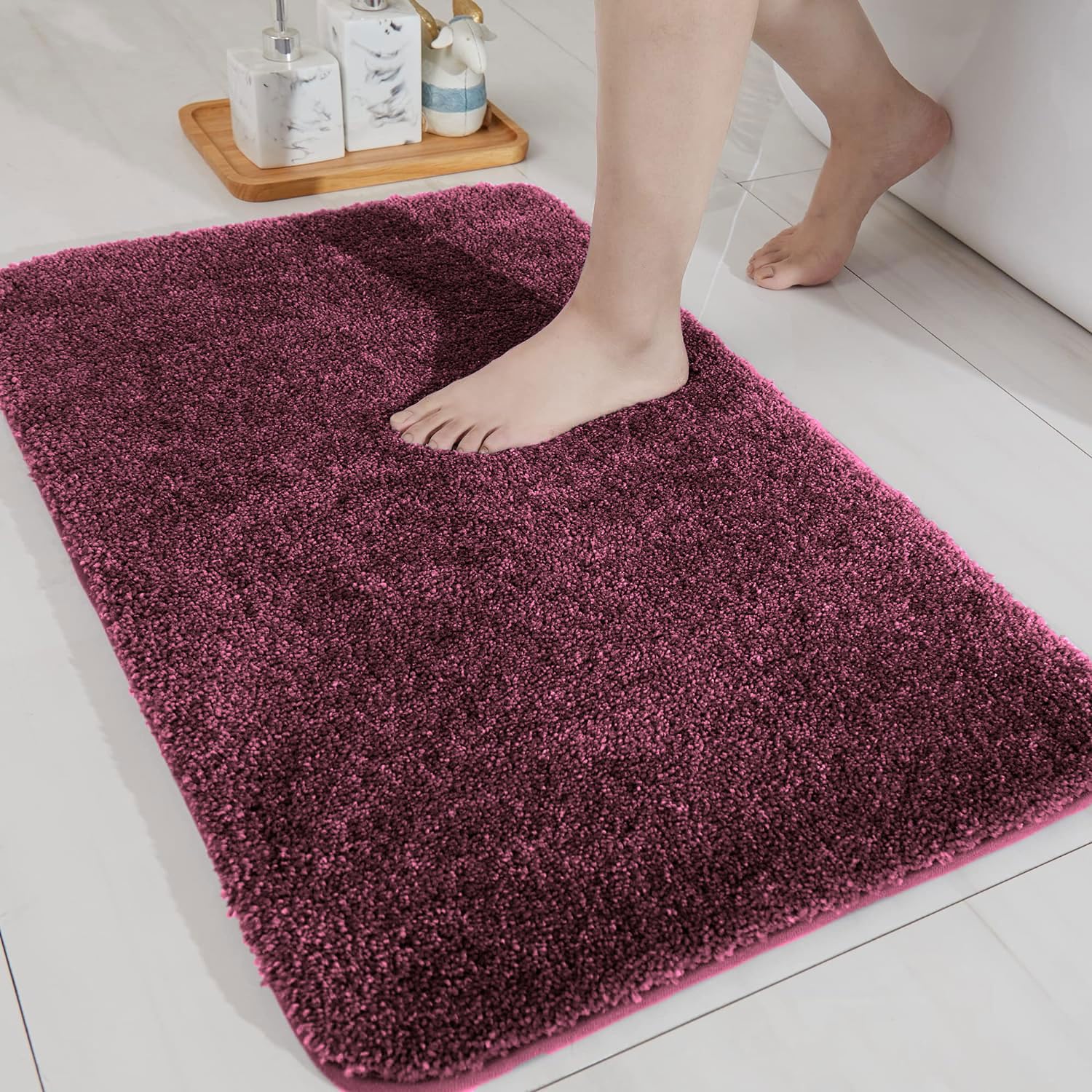 Newman Bath Mat 2500 GSM (40X60 Cm, Wine)