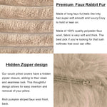 Luxurious Plush Cushion Cover (16 Inch x 16 Inch, Beige)