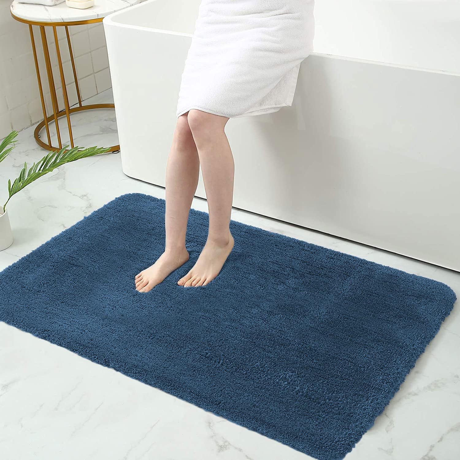 Sensuous Bathmat for Bathroom 2000 GSM (Teal, 60cm x 90cm)