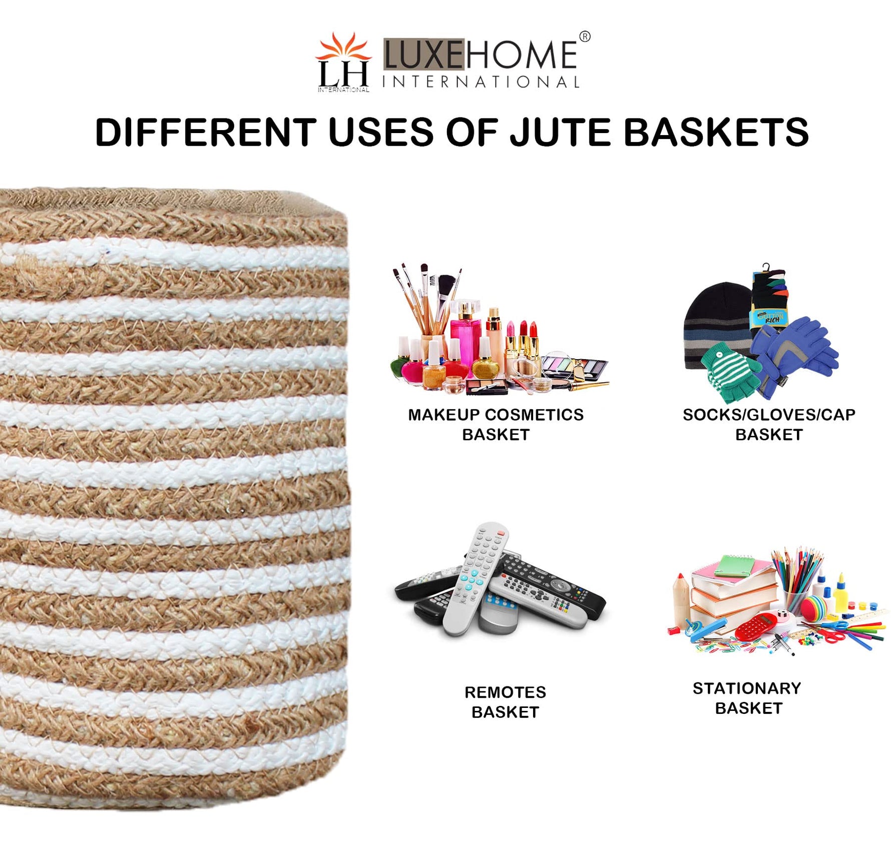 Jute Planter Pots Basket (Netural Color, 6"x6")