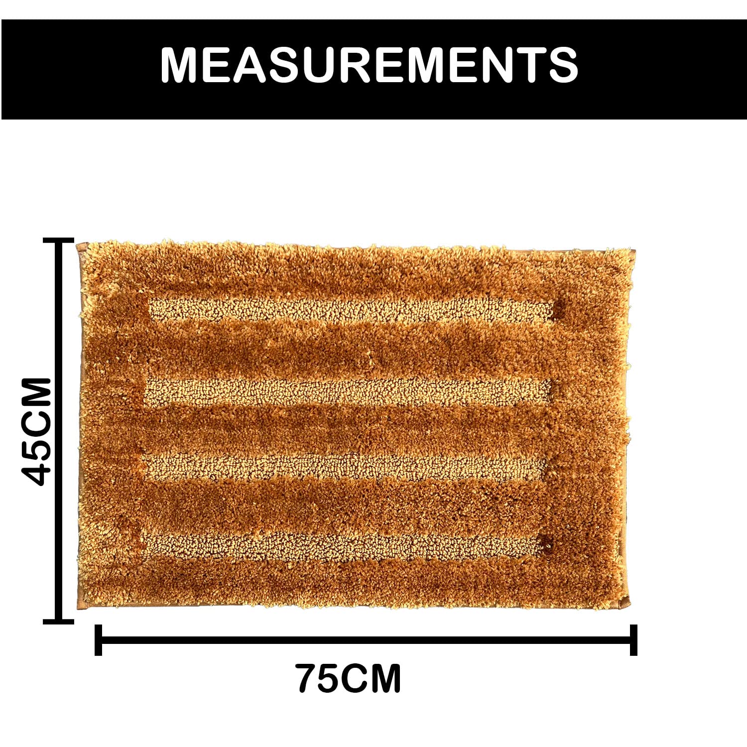 Bathmat 2500 GSM Microfiber (45cm x 75cm, Gold)