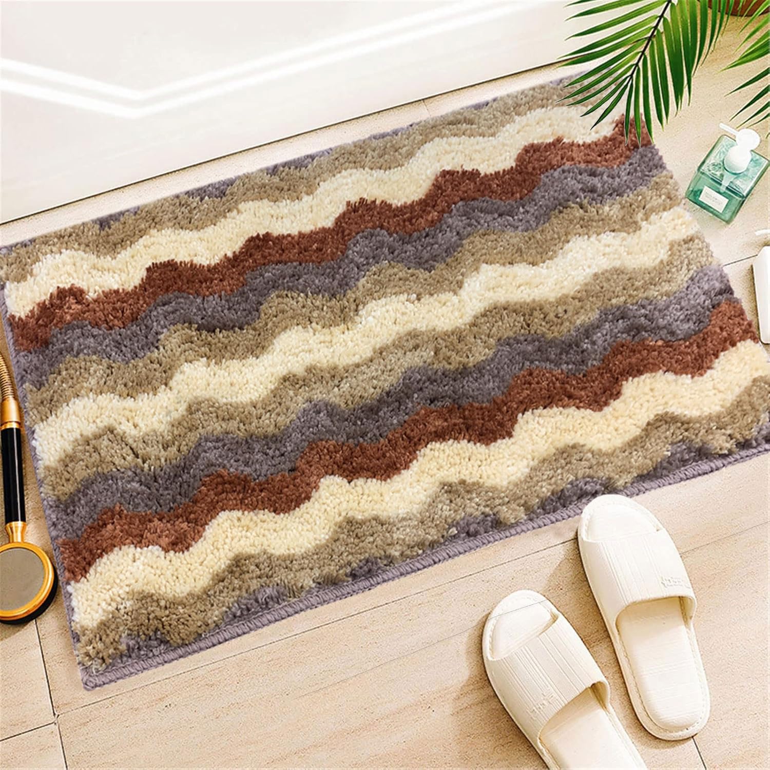 Birmingham Bathmat For Bathroom - (38x58 cm ,Cinnamon)